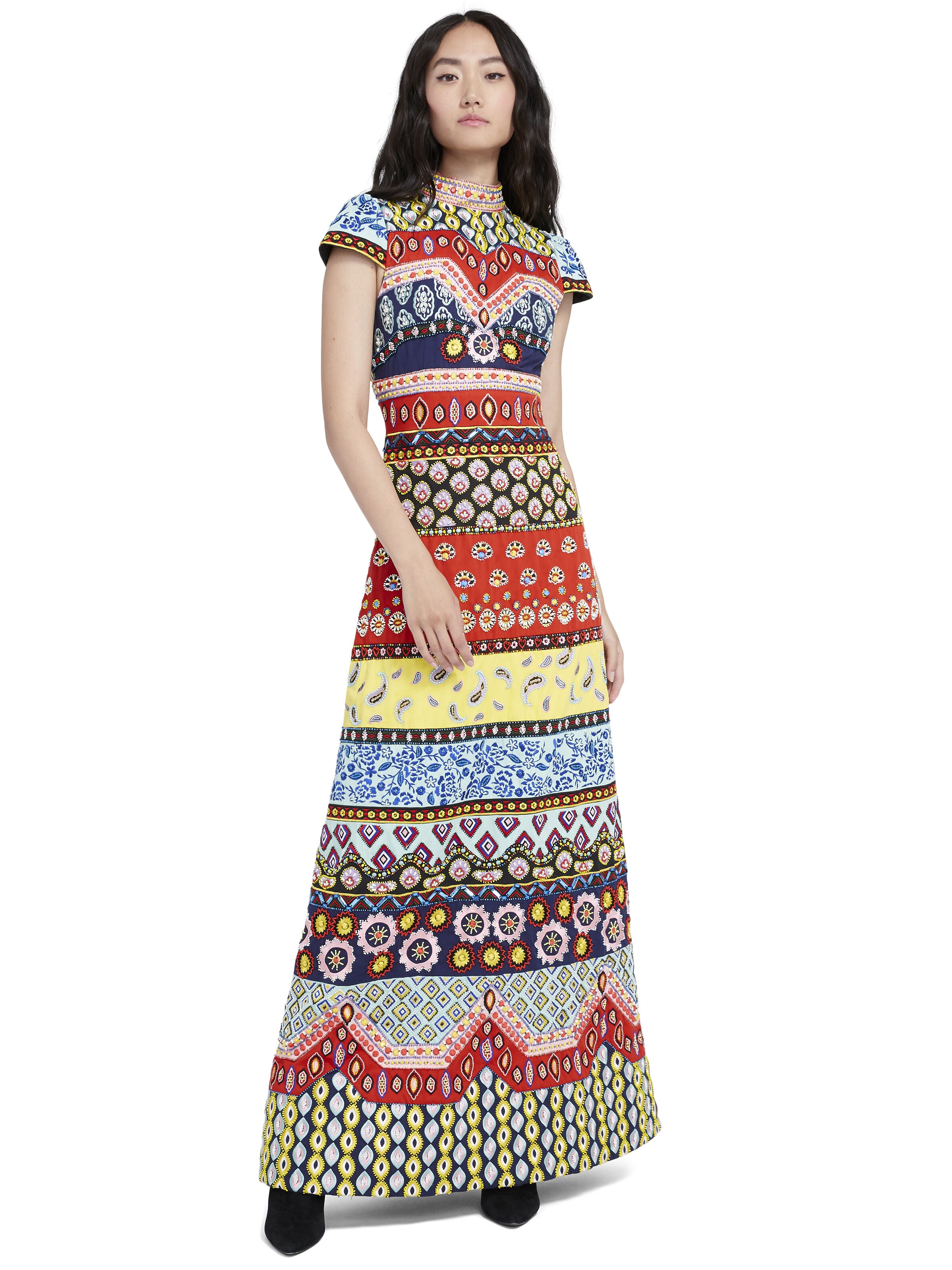 ARWEN EMBROIDERED ALINE GOWN-MULTI-ALICE + OLIVIA