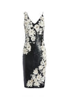 FRANCIE SEQUIN FITTED GOWN-BLK/WHITE-ALICE + OLIVIA