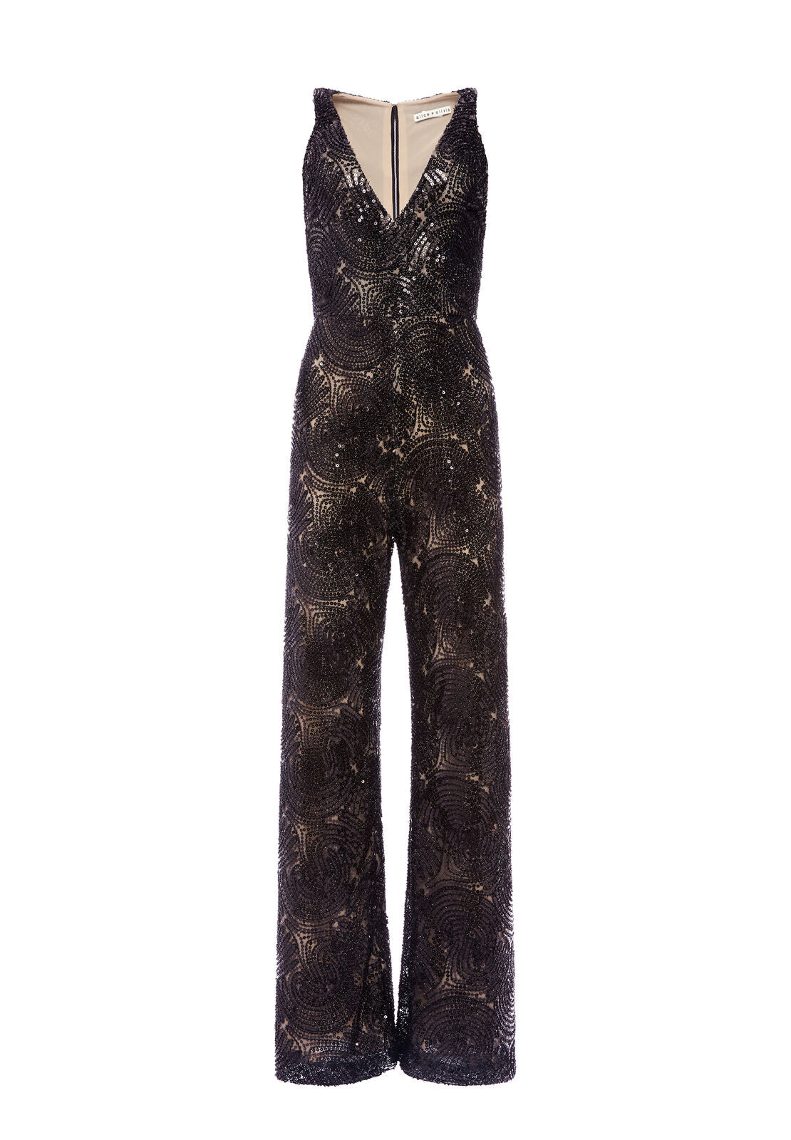 SOFIA EMBELLISHED JUMPSUIT-Black-ALICE + OLIVIA