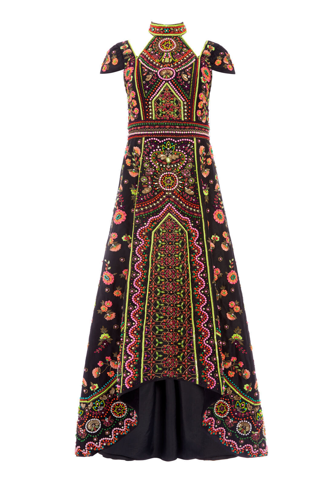 ABITO NIDIA RICAMATO CON ORLO A PUNTA-ALICE + OLIVIA