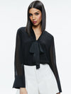 CHEMISE AMPE BOUTONNÉE BRADY AVEC NŒUD PAPILLON-ALICE + OLIVIA