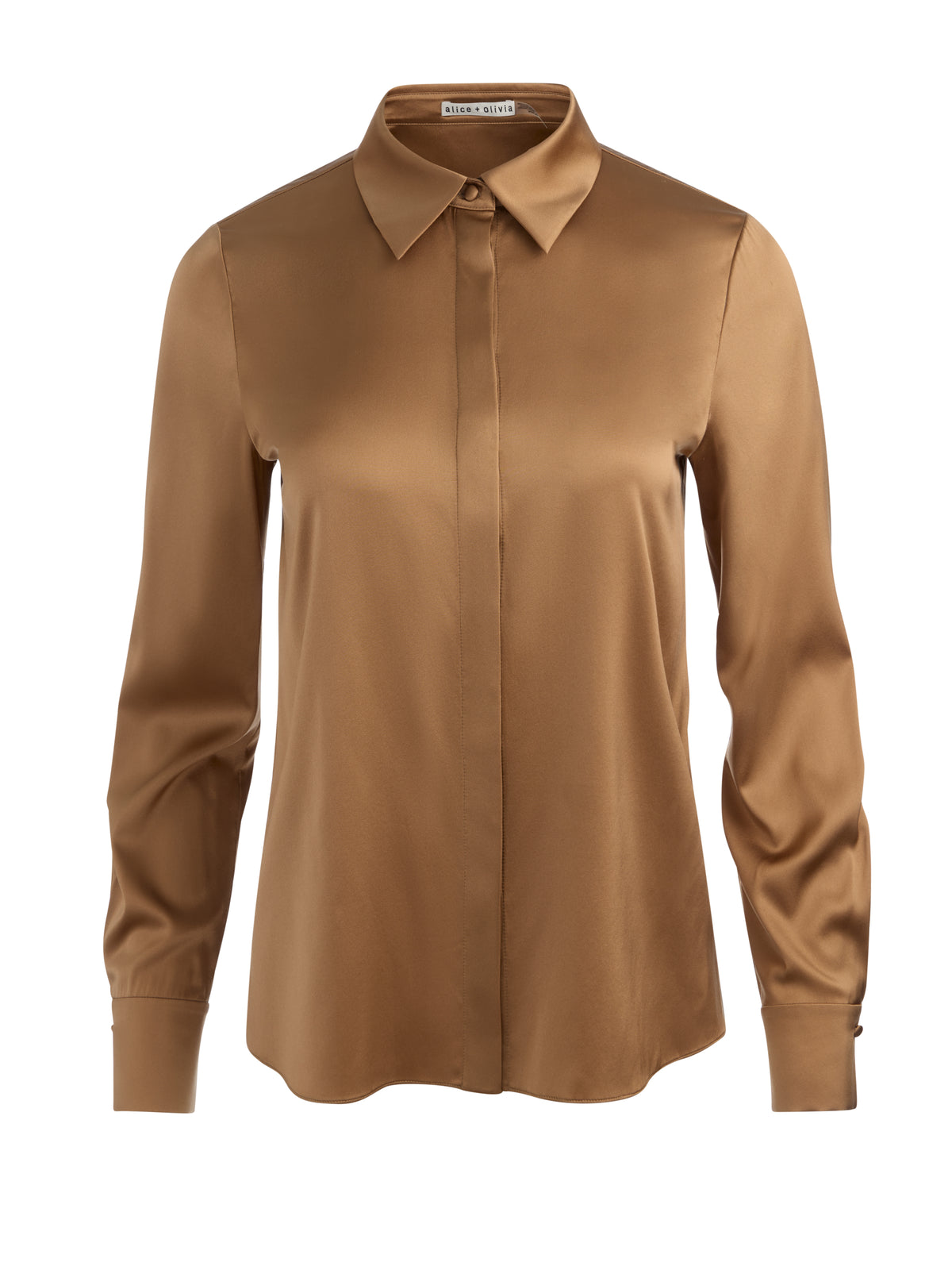 BRADY SILK BLOUSE - TAN