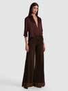 WILLA SILK BLOUSE-DARK CHOCOLATE-ALICE + OLIVIA