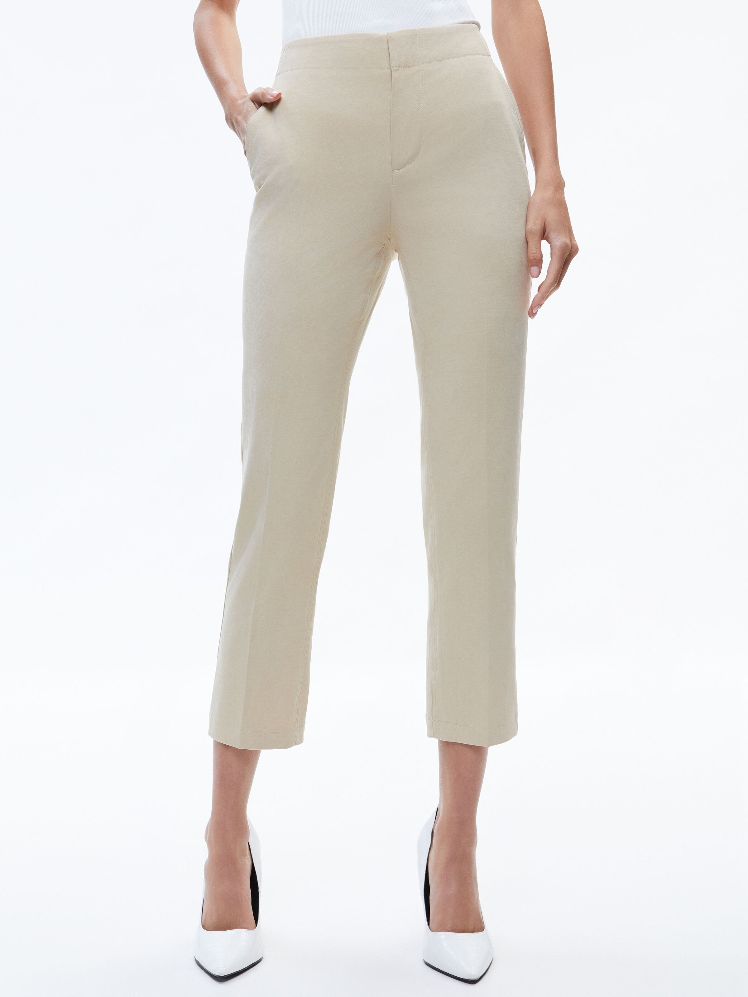 PANTALON CHEVILLE COUPE AJUSTÉE TAILLE CHINO NICKY-ALICE + OLIVIA