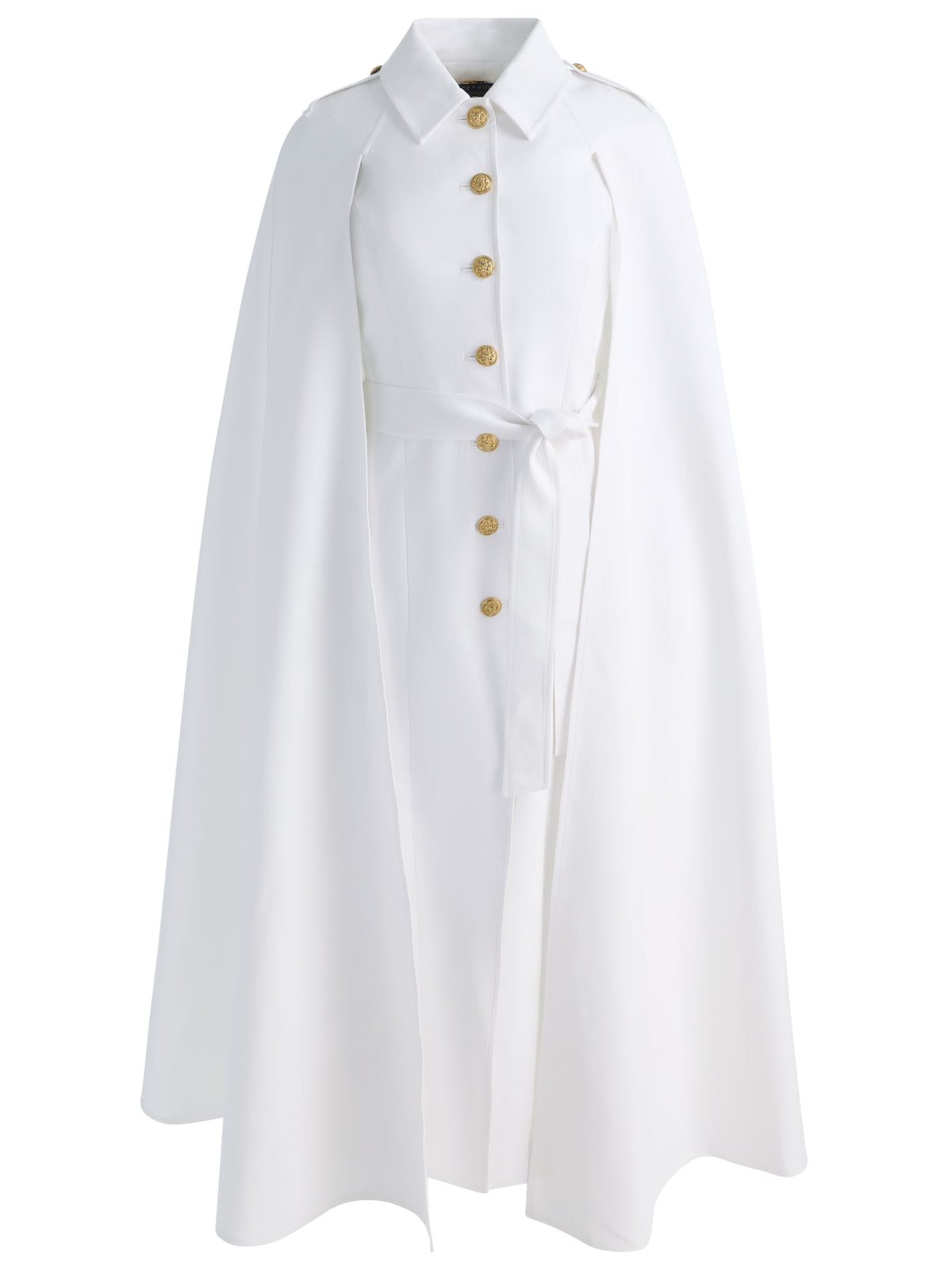 KOHLER MAXI TRENCH CAPE - BIANCO SPORCO