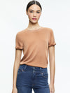 T-shirt girocollo Braden con spalle scese-ALICE + OLIVIA