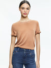 T-shirt girocollo Braden con spalle scese-ALICE + OLIVIA