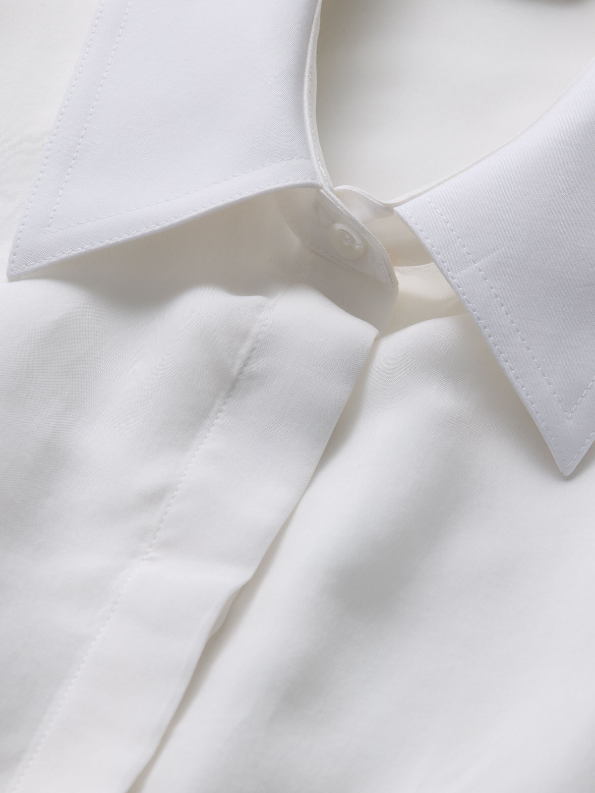 EDIE SEAMED CORSET BUTTON DOWN - OFF WHITE