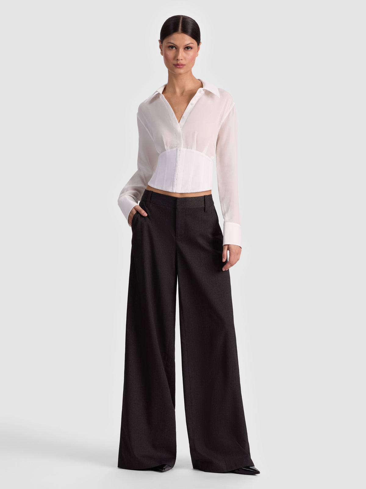 CHEMISE BOUTONNÉE CORSAGE COUSUE EDIE-ALICE + OLIVIA