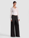 EDIE SEAMED CORSET BUTTON DOWN-OFF WHITE-ALICE + OLIVIA