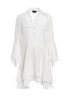 PRISCILLA BUTTON DOWN MINI DRESS-Black-ALICE + OLIVIA