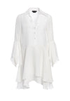 PRISCILLA BUTTON DOWN MINI DRESS-Black-ALICE + OLIVIA