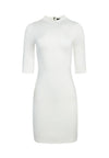 DELORA FITTED MOCK NECK MINI DRESS-OFF WHITE-ALICE + OLIVIA
