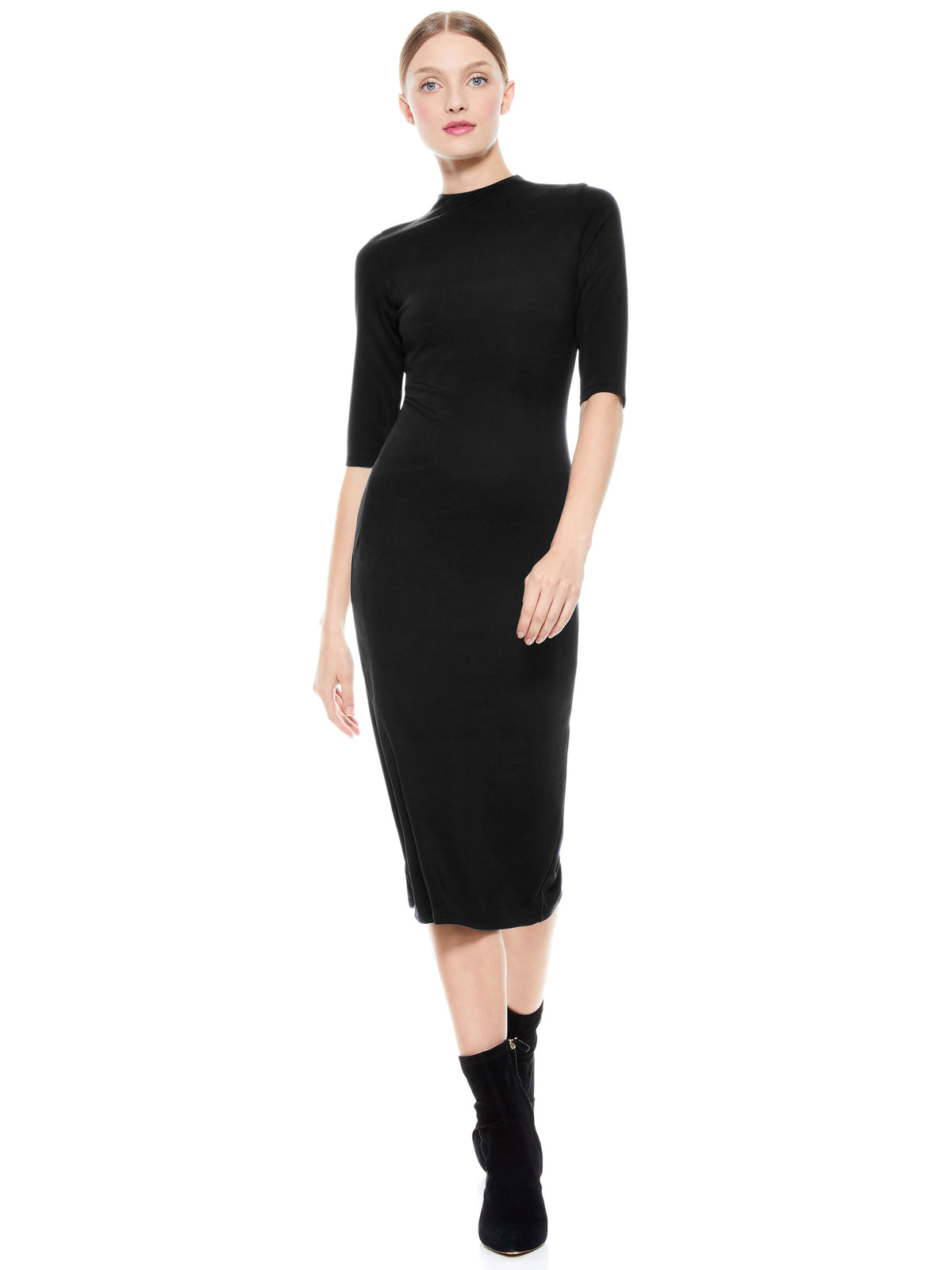 DELORA MIDI DRESS - BLACK