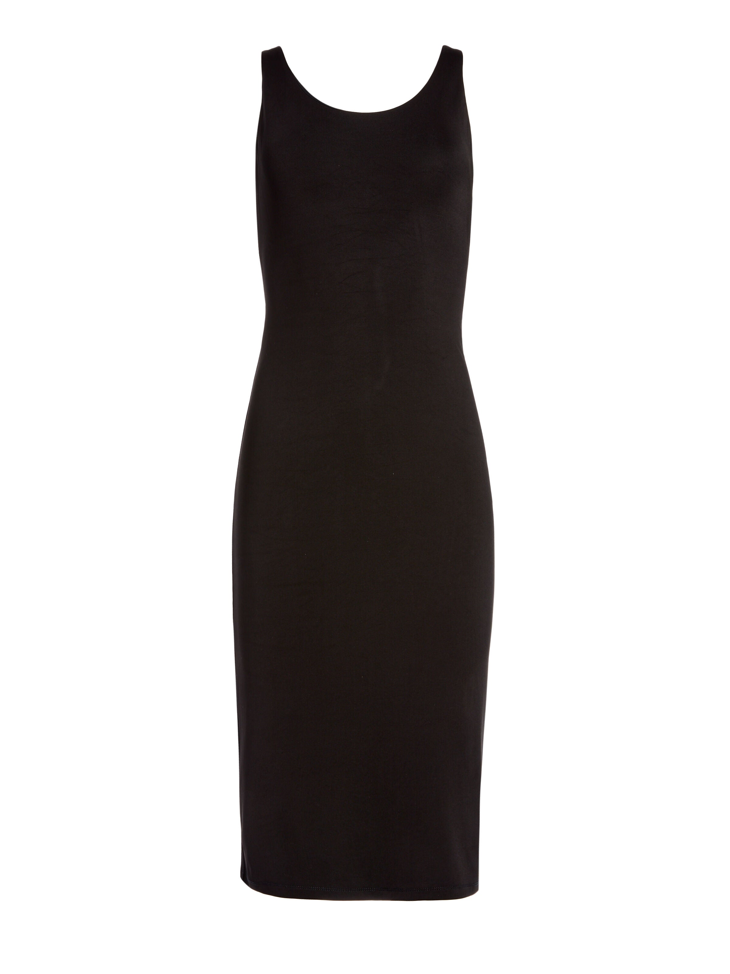 JAMES FITTED SCOOP NECK DRESS-Black-ALICE + OLIVIA