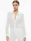 WILLA RELAXED PLACKET TOP WITH PIPING DETAIL-OFF WHITE-ALICE + OLIVIA