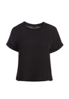JANN ROLL SLEEVE BOXY TEE-Black-ALICE + OLIVIA