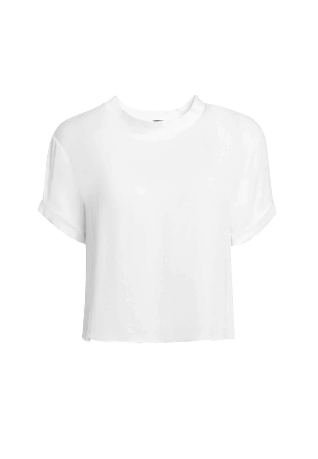JANN ROLL SLEEVE BOXY TEE-Black-ALICE + OLIVIA