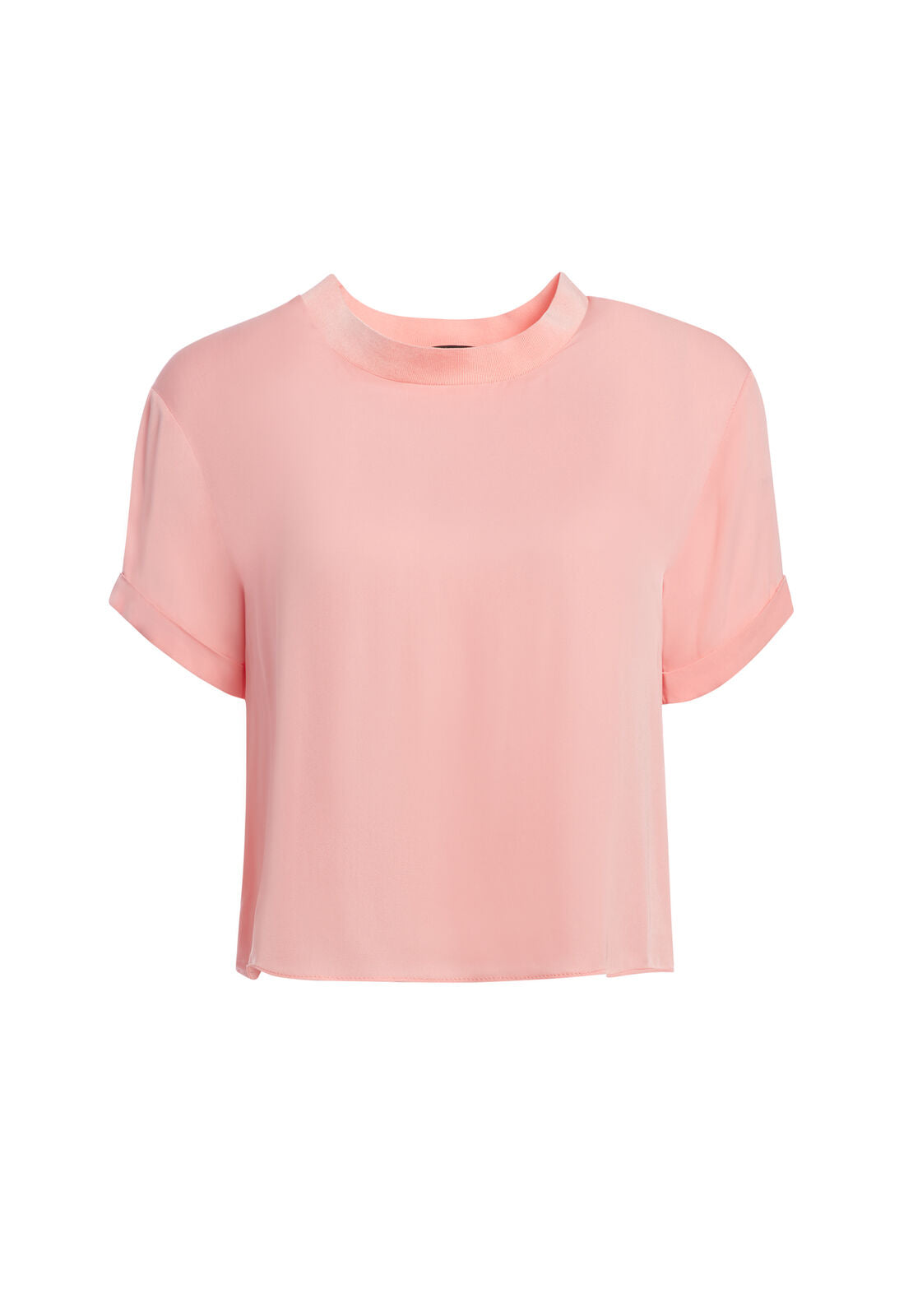JANN ROLL SLEEVE BOXY TEE-Black-ALICE + OLIVIA
