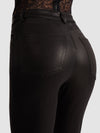 PANTALON BRENT CUIR CLOCHE – NOIR-ALICE + OLIVIA