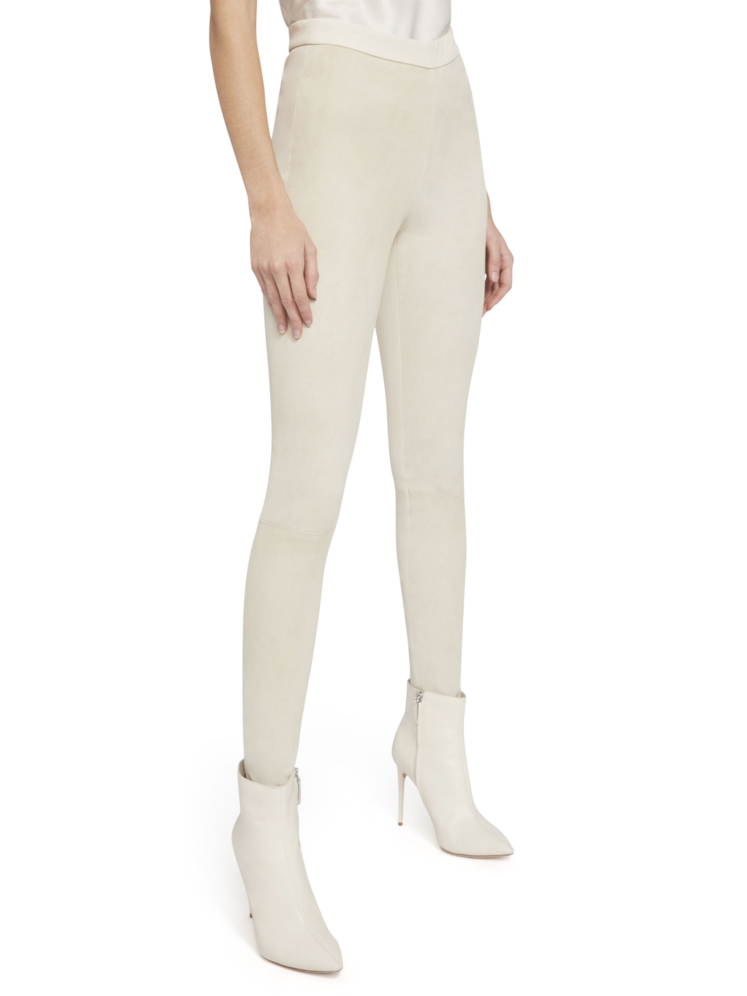 LEGGINGS MADDOX IN SUEDE CON CERNIERA LATERALE-ALICE + OLIVIA