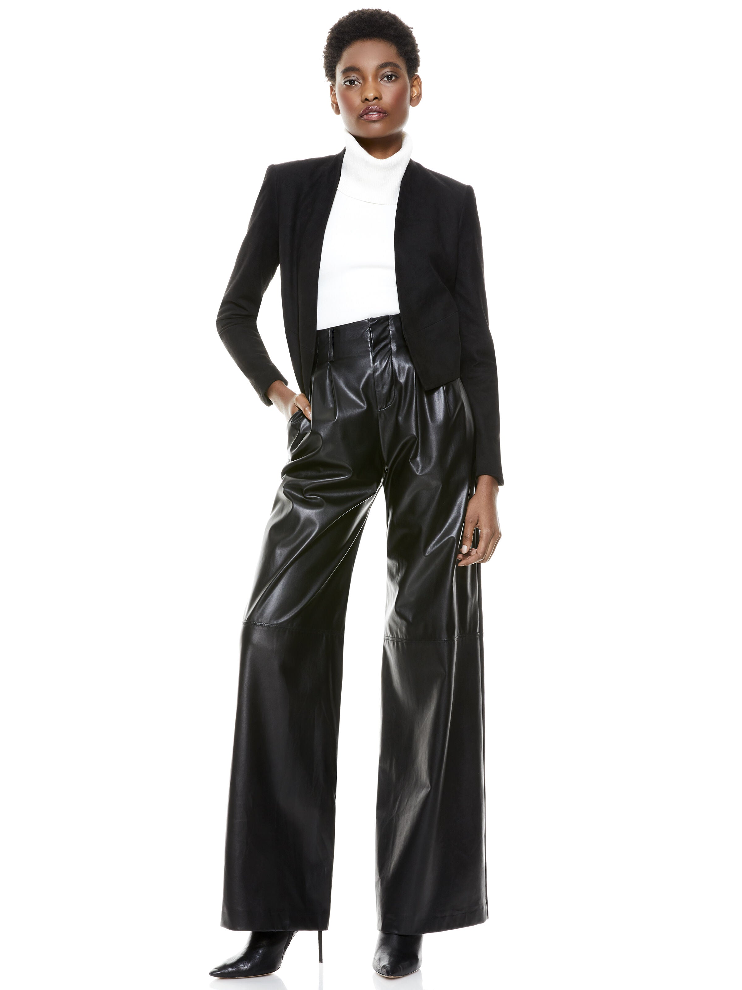 HARVEY SUEDE JACKET-Black-ALICE + OLIVIA