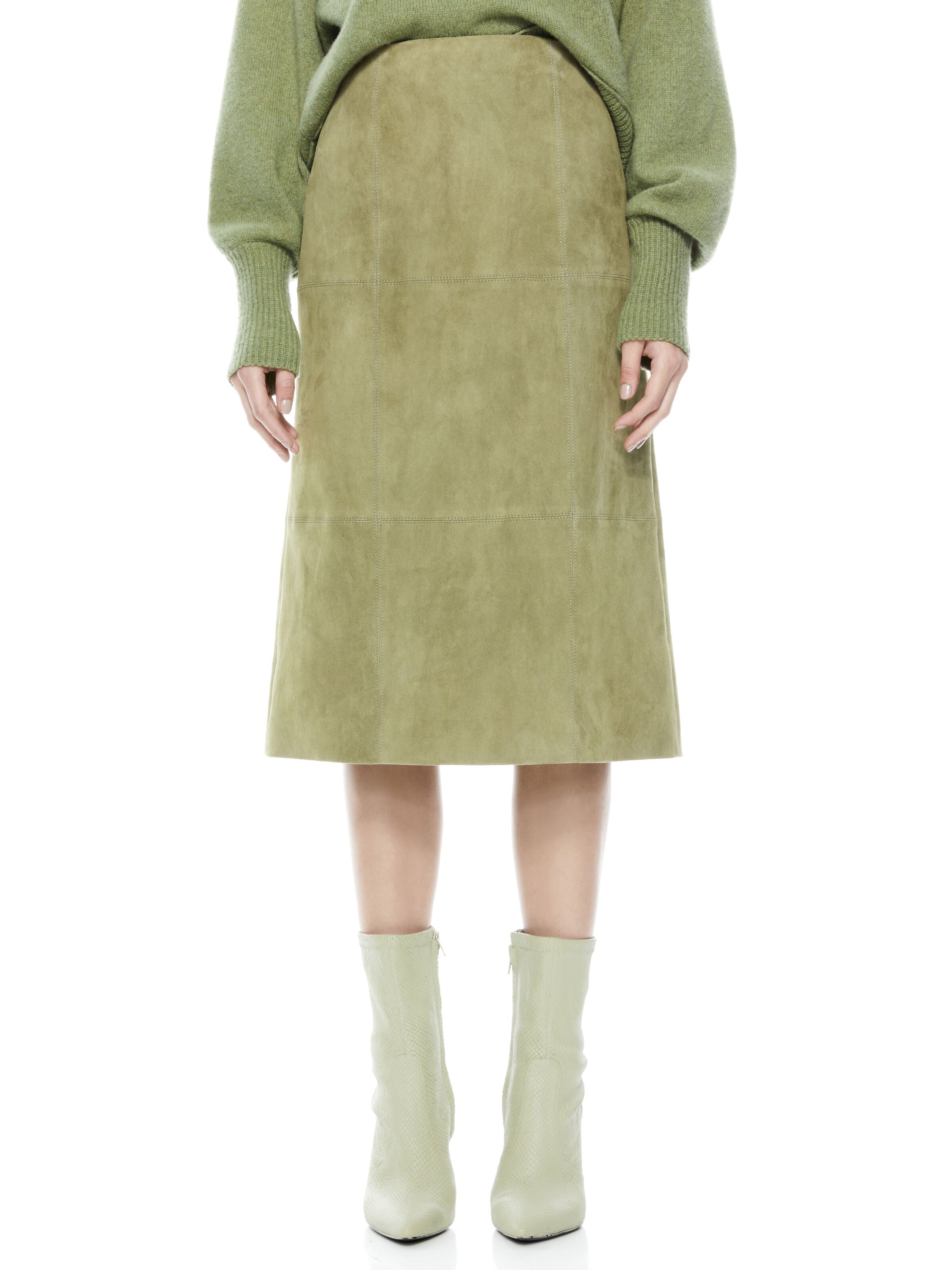 GONNA A TUBINO A SLIP MIDI MAEVE IN CAMOSCIO-ALICE + OLIVIA