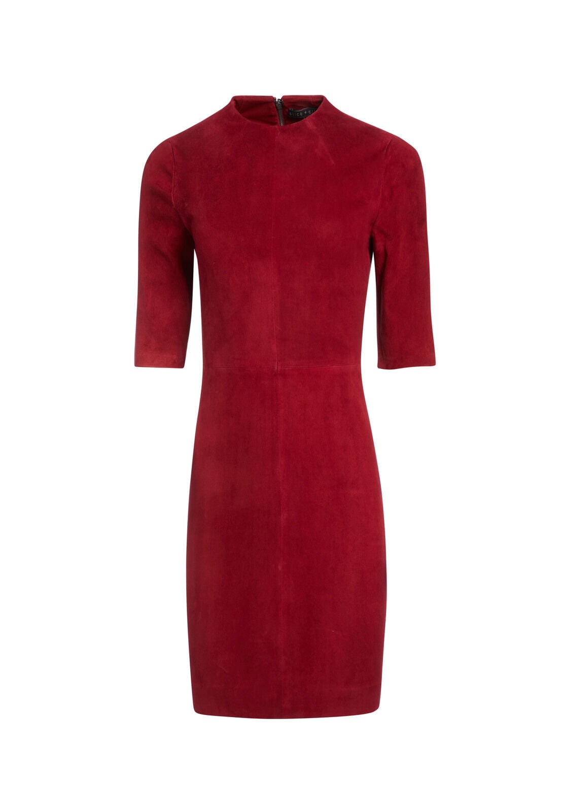 ROBE MI-LONGUE EN SUÈDE À COL MONTANT INKA-ALICE + OLIVIA
