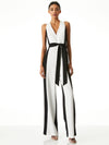 TESSA V-NECK WIDE LEG JUMPSUIT-OFF WHITE/BLACK-ALICE + OLIVIA