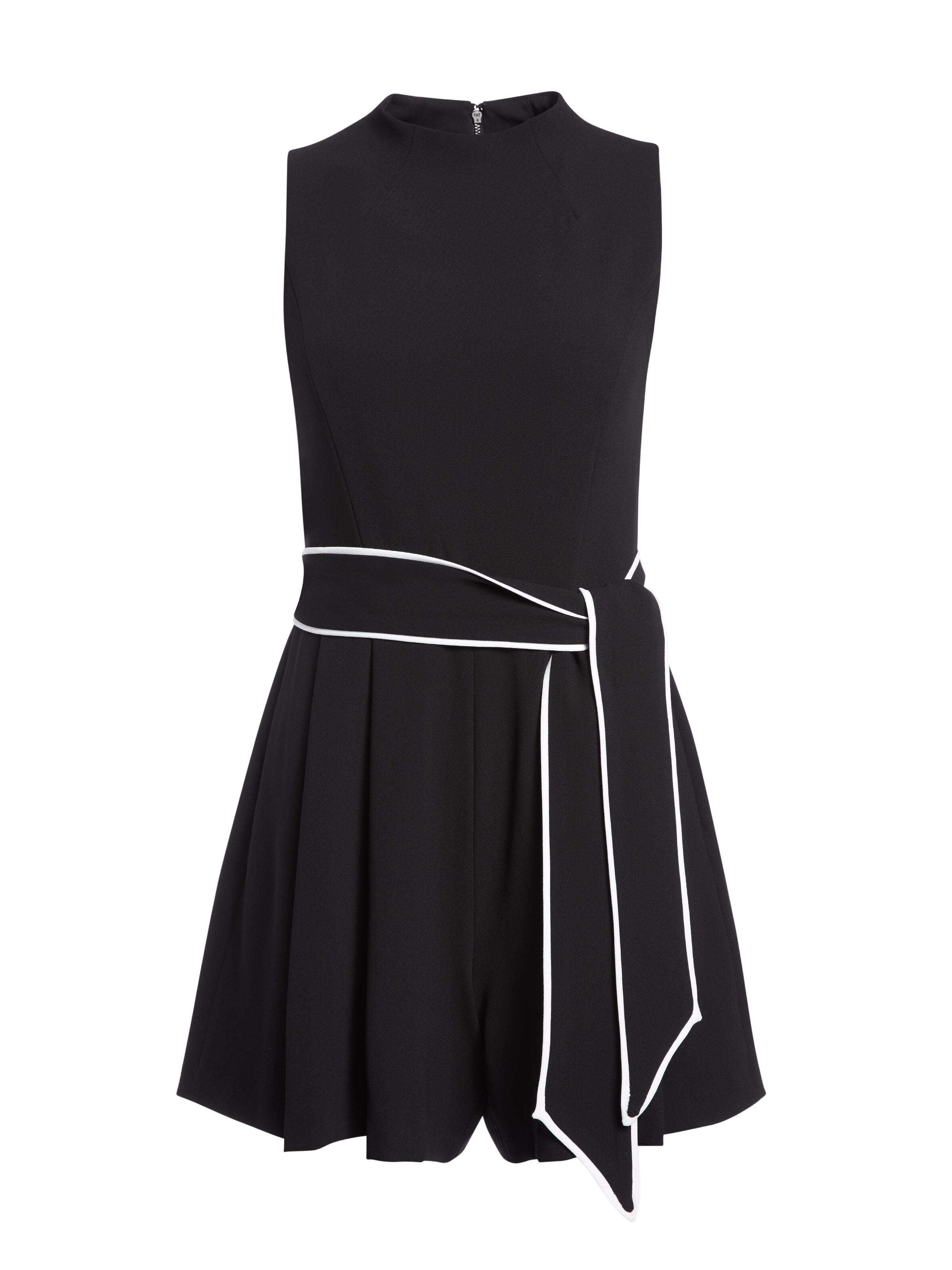 HARLAN PLEATED ROMPER WITH BELT