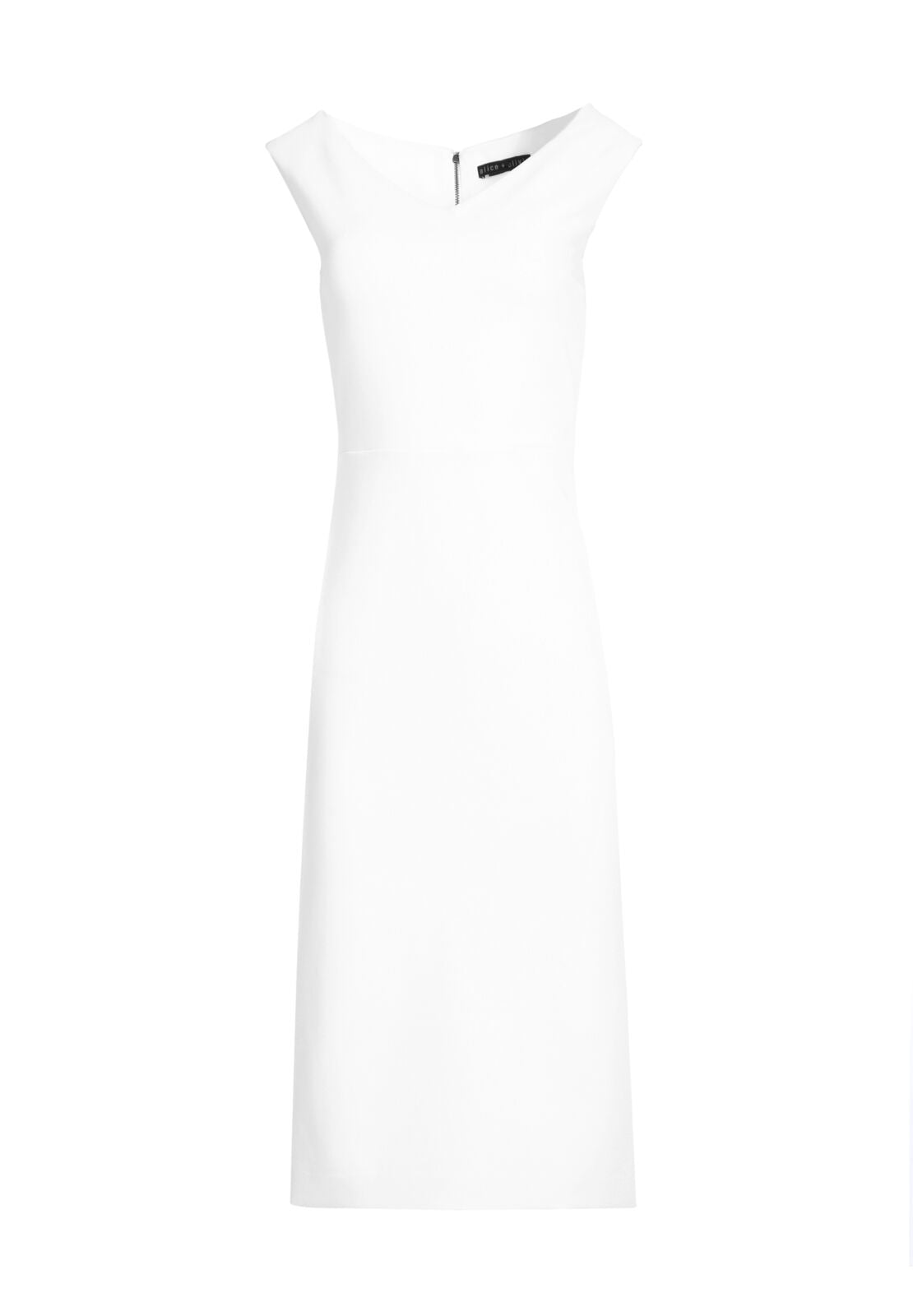 JORDAN CROSS SHLDR FITTED DRE-WHITE-ALICE + OLIVIA