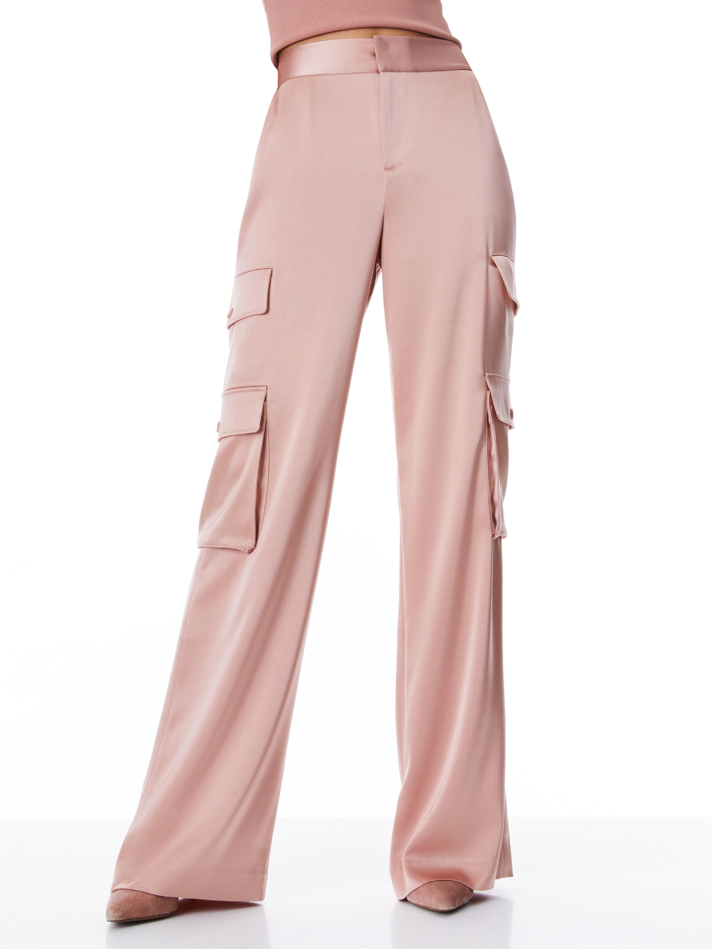 HAYES HIGH WAISTED WIDE LEG CARGO PANT-BURNT ROSE-ALICE + OLIVIA