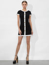 COLEY MINI DRESS-BLACK/OFF WHITE-ALICE + OLIVIA