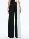 POMPEY COLOR BLOCK PANT-BLACK/OFF WHITE-ALICE + OLIVIA
