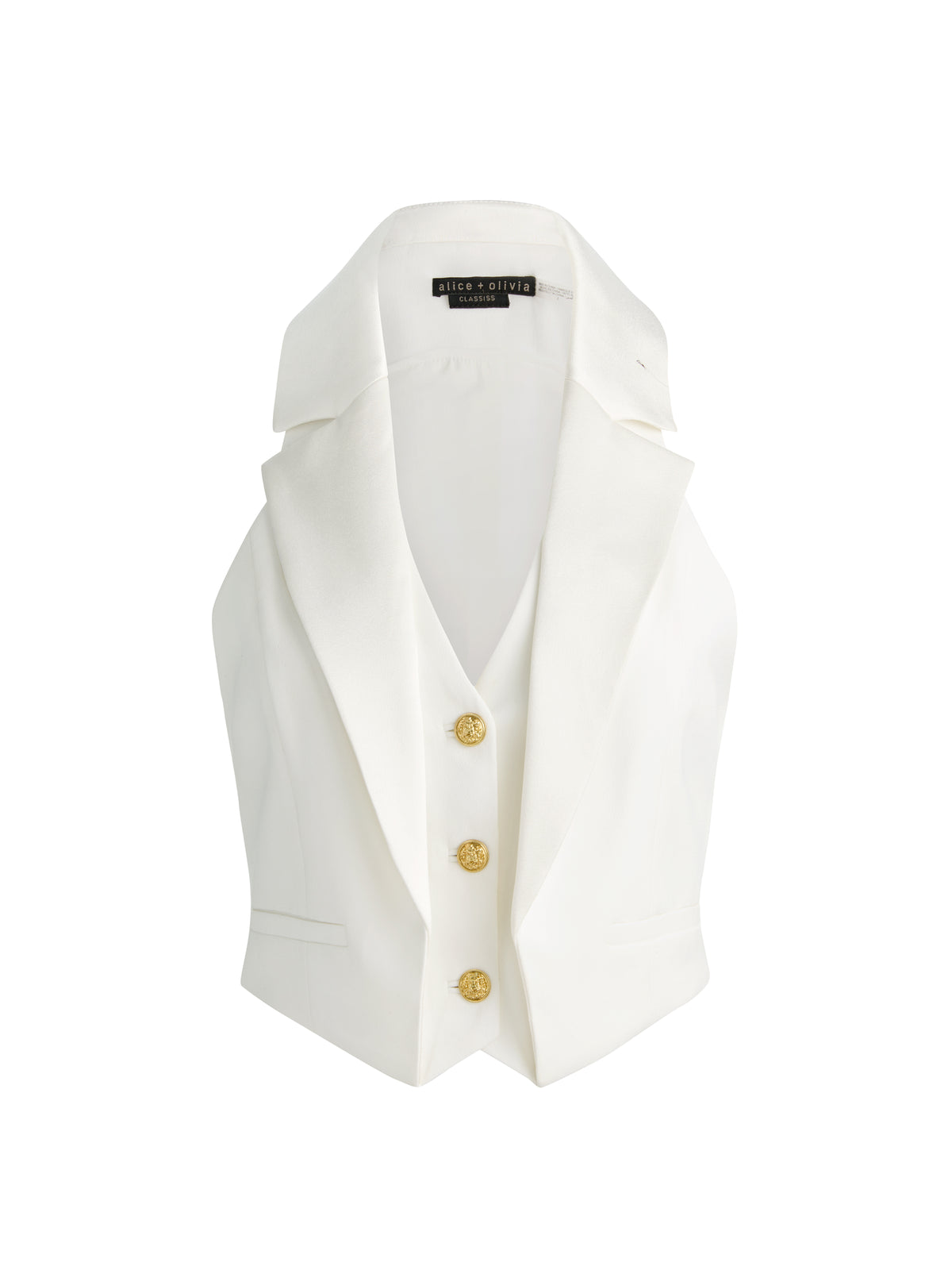 Top TESSA con scollo all'americana e revers lunghi - BIANCO SPORCO