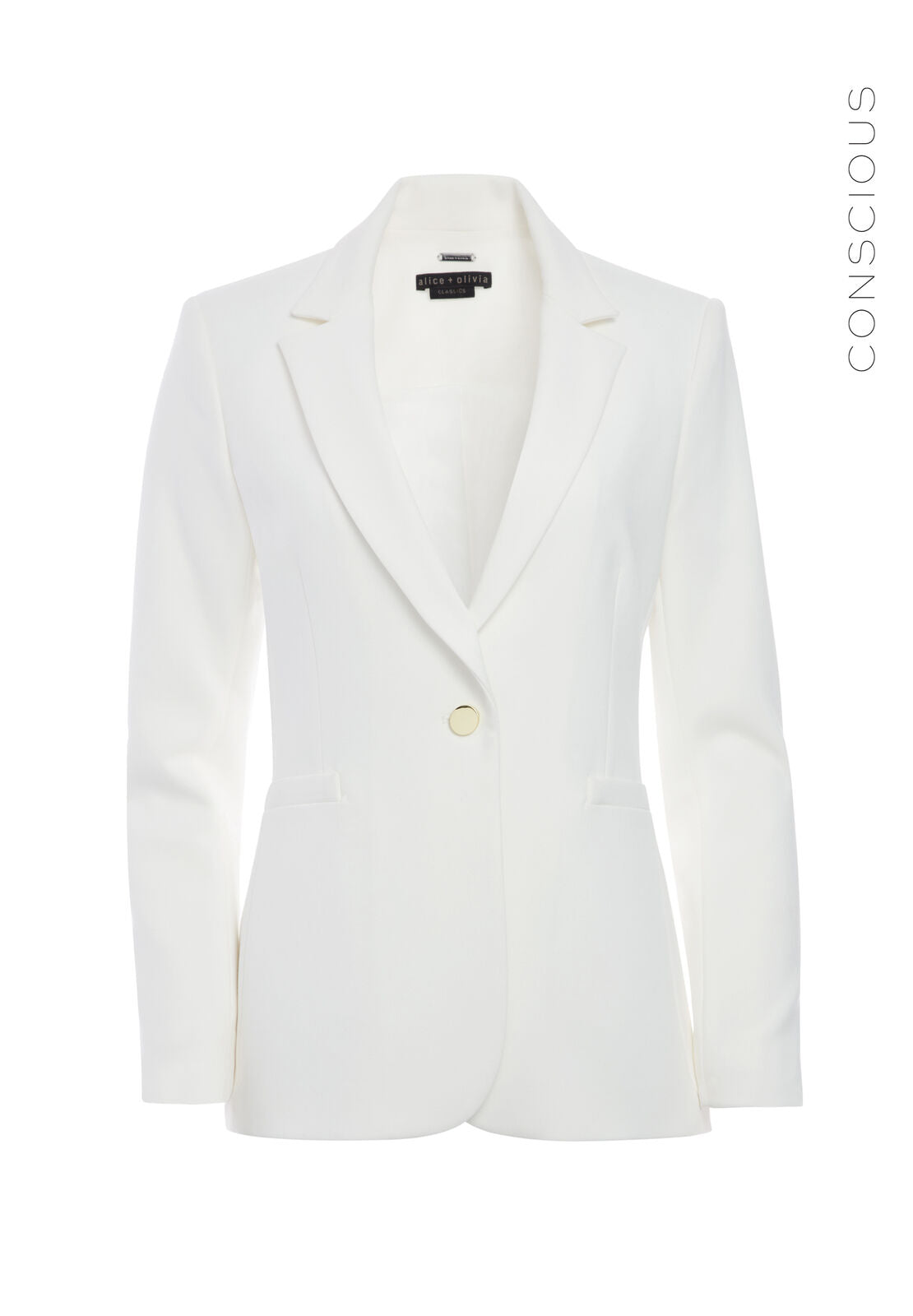 BRISTOL NOTCH COLLAR FITTED BLAZER-Black-ALICE + OLIVIA
