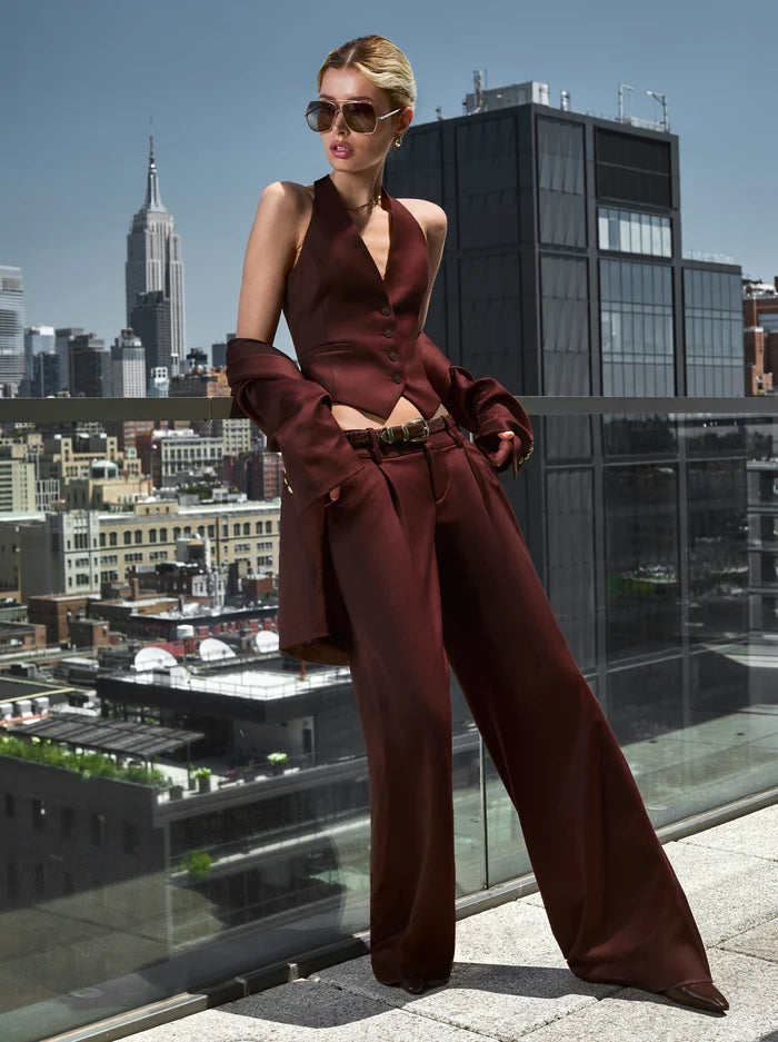 ERIC LR PANT-DARK CHOCOLATE-ALICE + OLIVIA