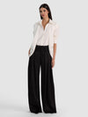 BENSON WOOL PLEATED PANT-Black-ALICE + OLIVIA