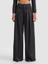 BENSON WOOL PLEATED PANT-CHARCOAL-ALICE + OLIVIA