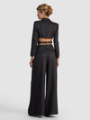BENSON WOOL PLEATED PANT-CHARCOAL-ALICE + OLIVIA