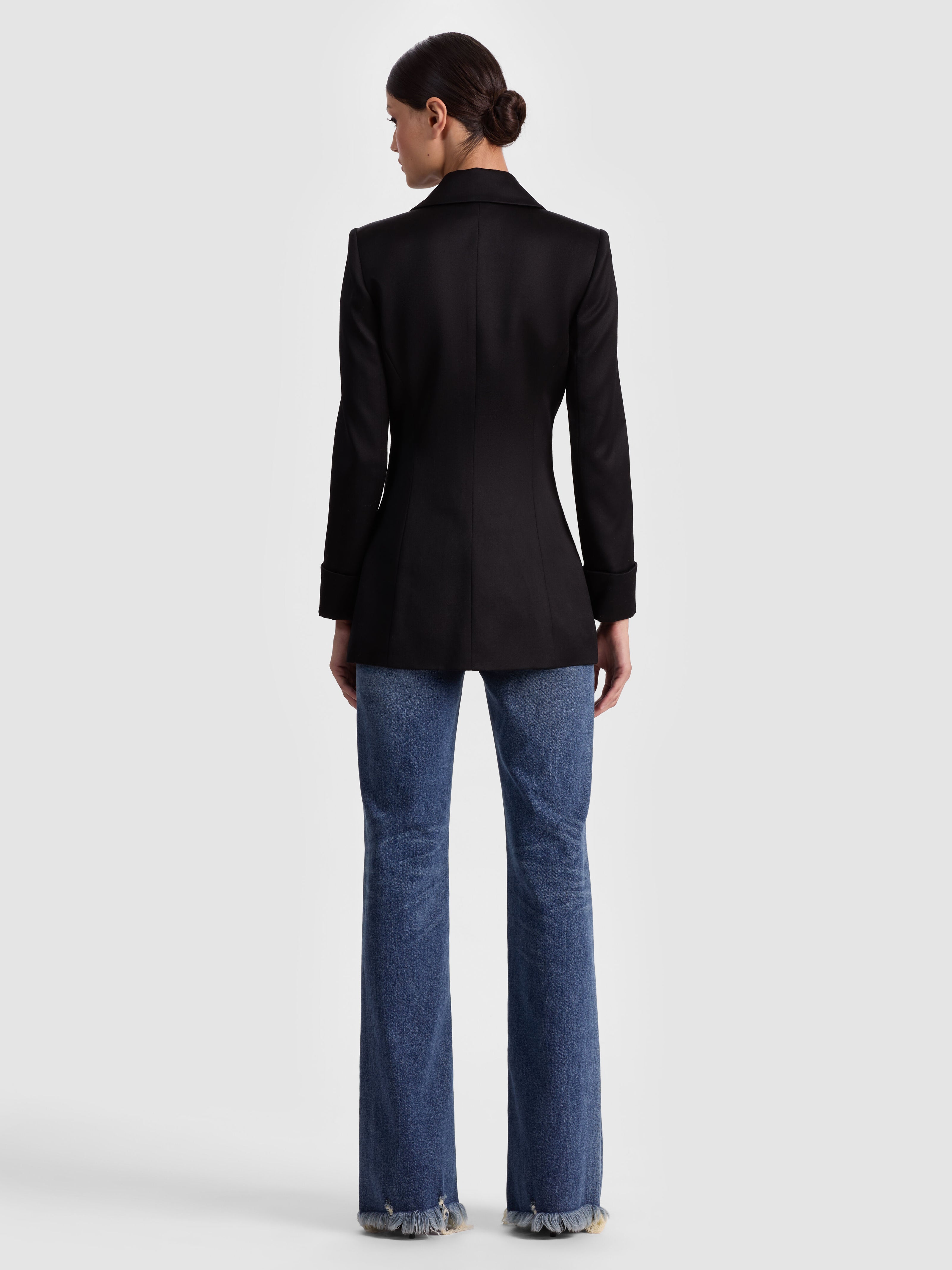 BURNS FITTED BLAZER-Black-ALICE + OLIVIA