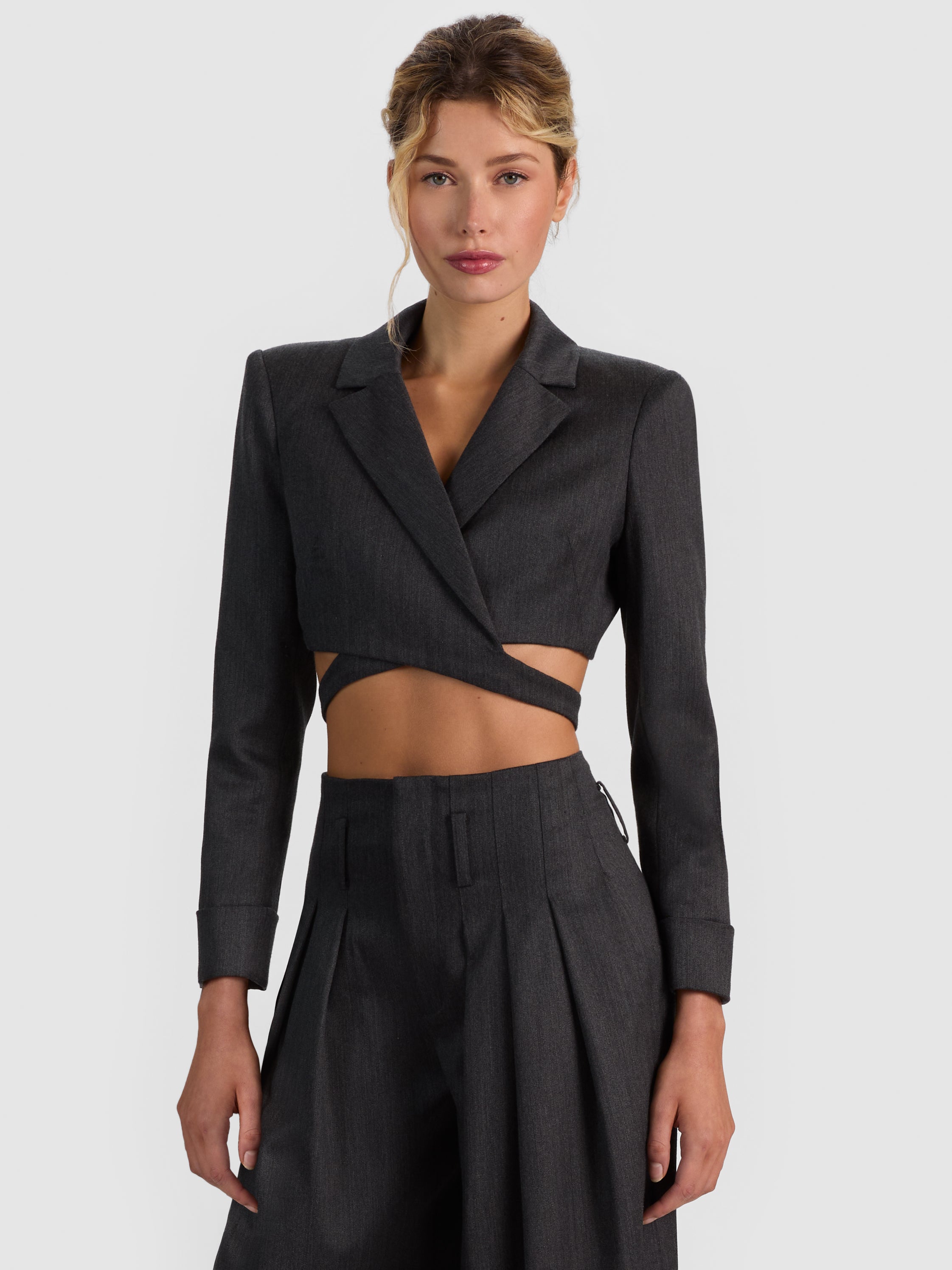 BLAZER LEONE CUT AWAY CON FASCIA-ALICE + OLIVIA