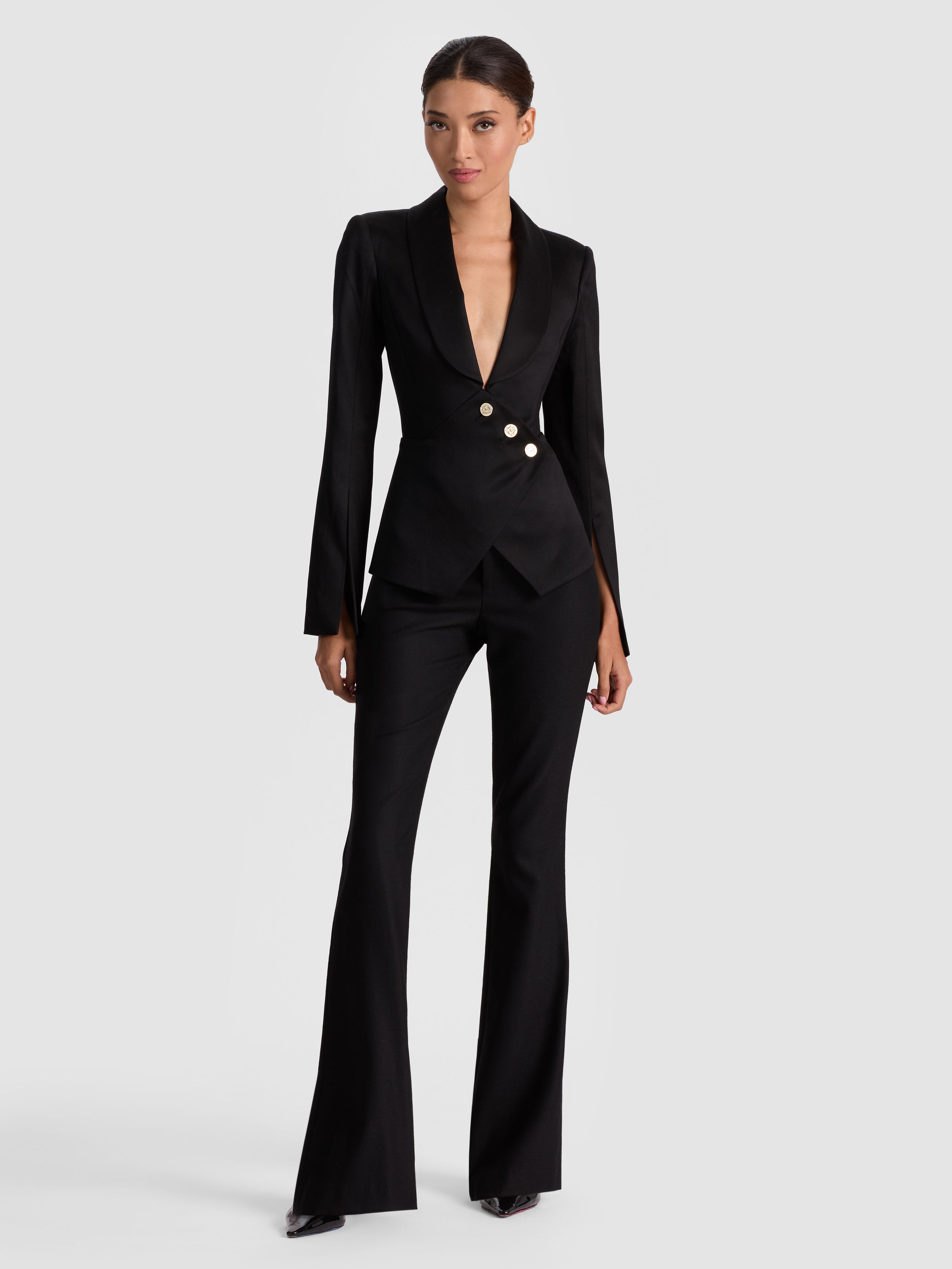 THE SCULPT BLAZER-Black-ALICE + OLIVIA