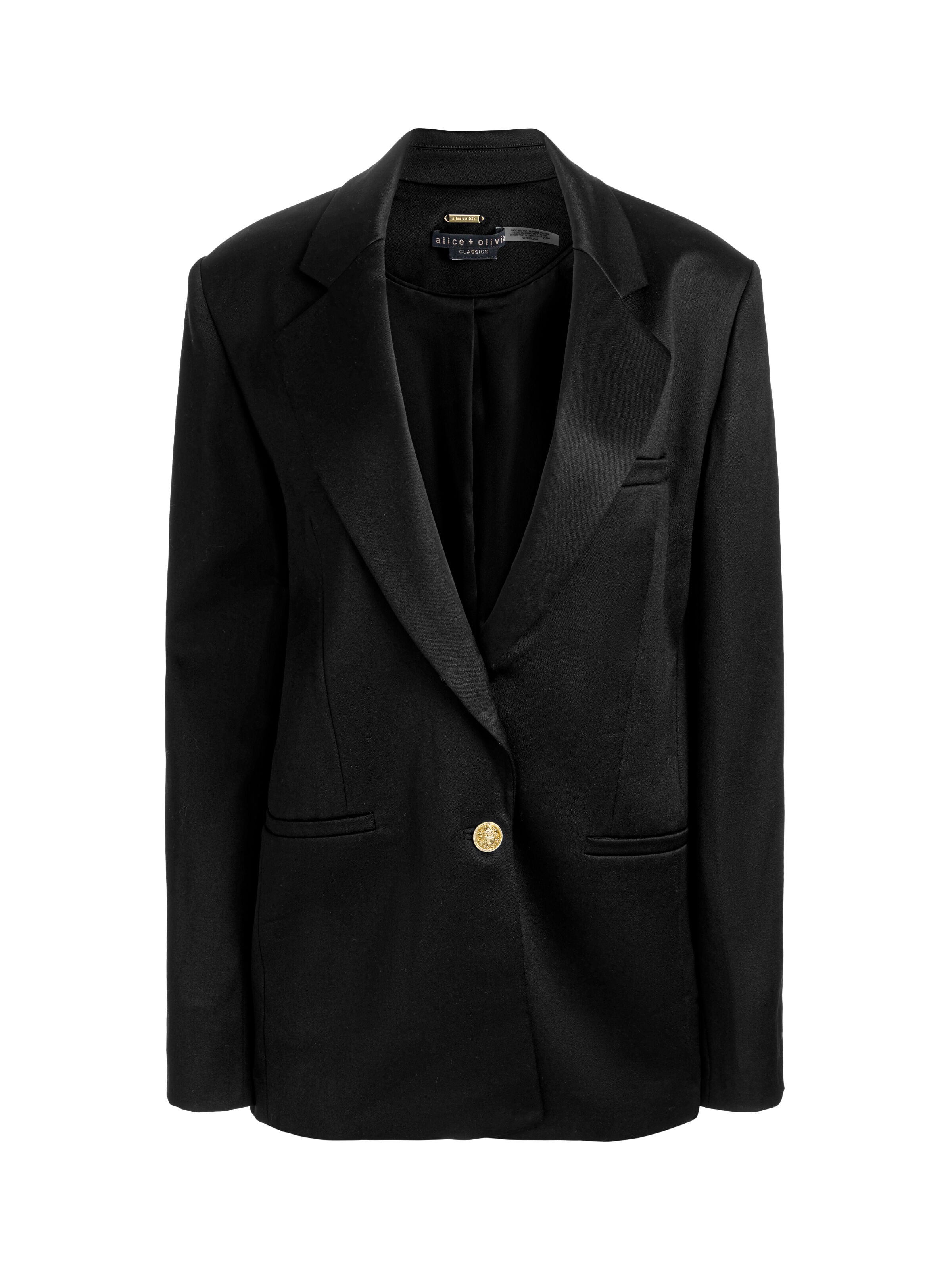 RONAN OVERSIZED BOXY BLAZER - BLACK