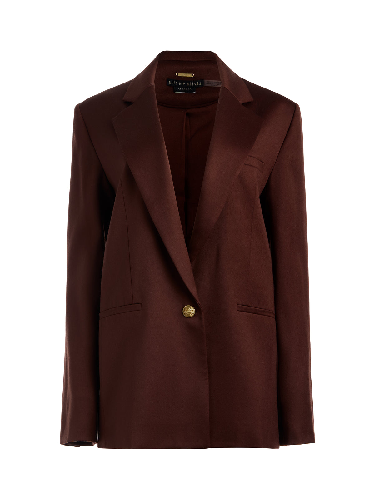 RONAN OVERSIZED BOXY BLAZER - DARK CHOCOLATE