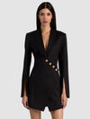 THE SCULPT BLAZER MINI DRESS-Black-ALICE + OLIVIA