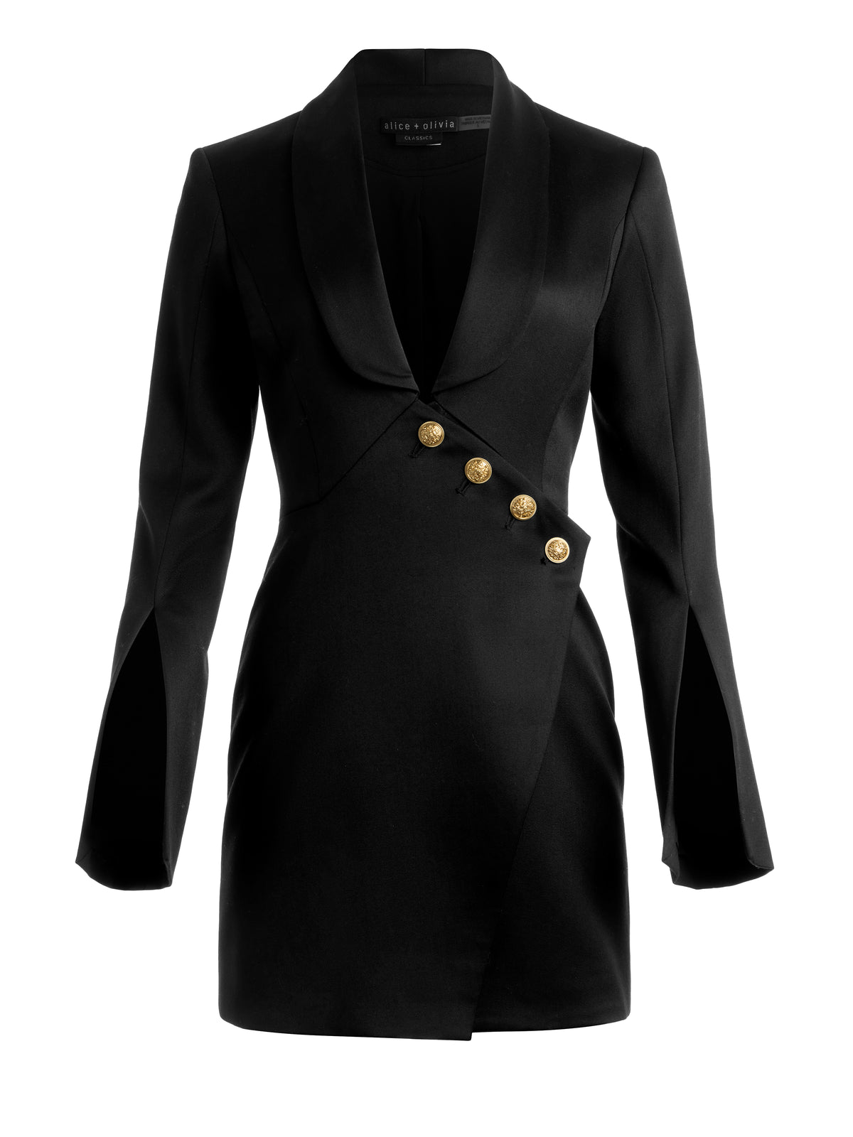 THE SCULPT BLAZER MINI DRESS - BLACK