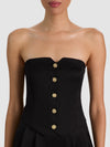 KELCEY STRAPLESS WOOL JUMPSUIT-Black-ALICE + OLIVIA