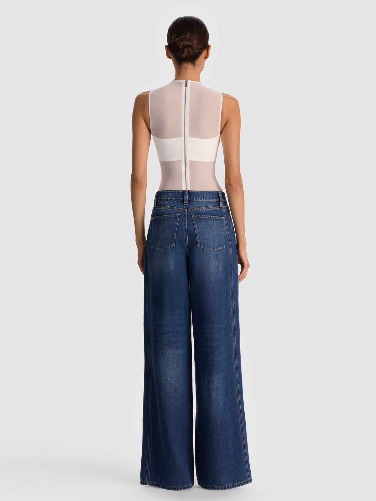 BANDEAU SLEEVELESS BODYSUIT-OFF WHITE-ALICE + OLIVIA