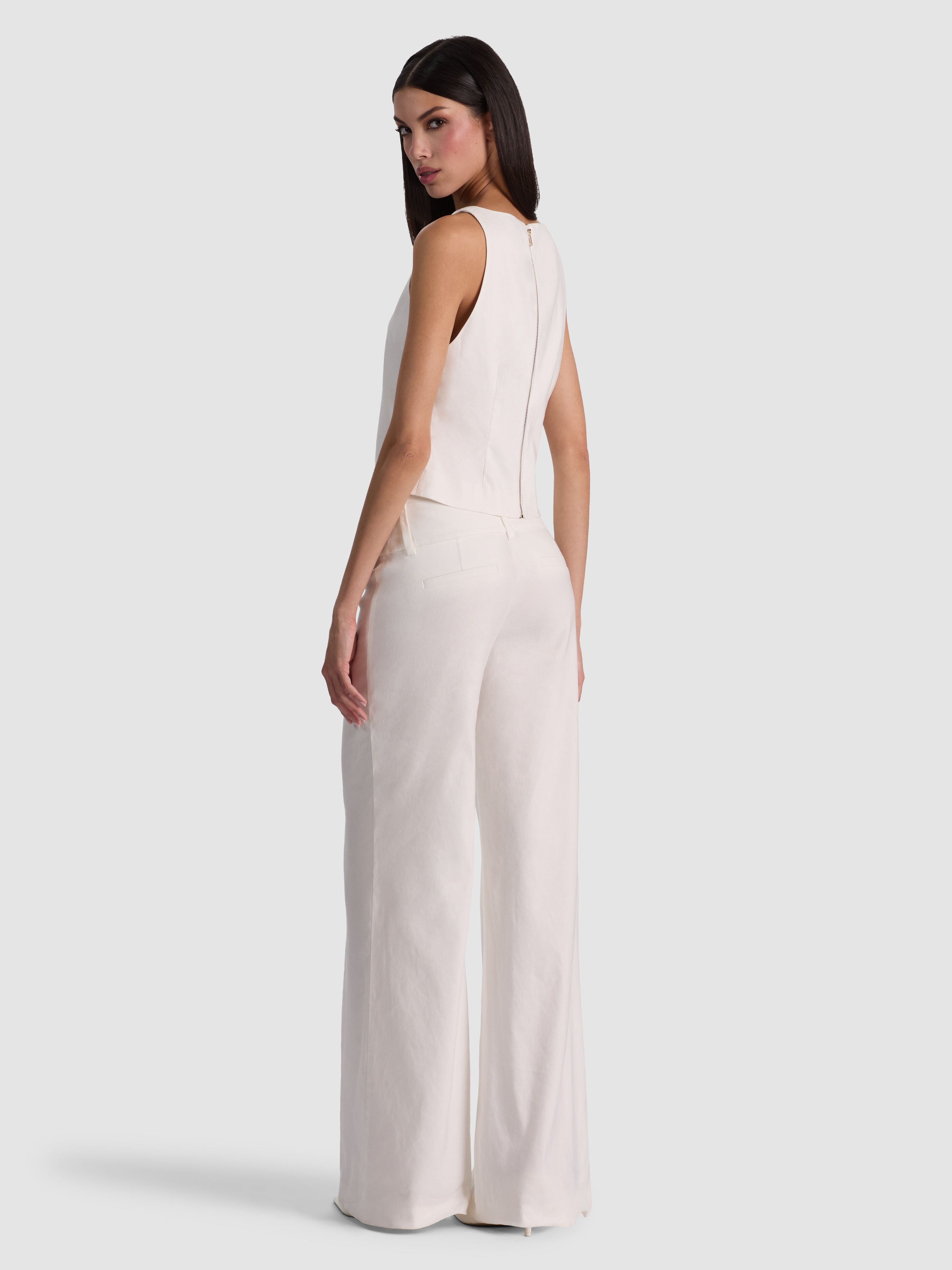 YVETTE BOAT NECK TANK-OFF WHITE-ALICE + OLIVIA